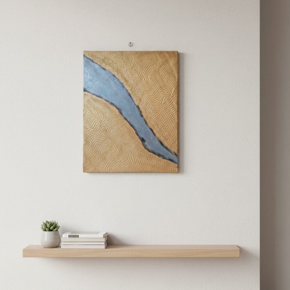 Minimalist Textured Wall Art | Neutral Modern Home Decor | Handmade Canvas